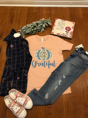 Grateful Aztec pumpkin tee