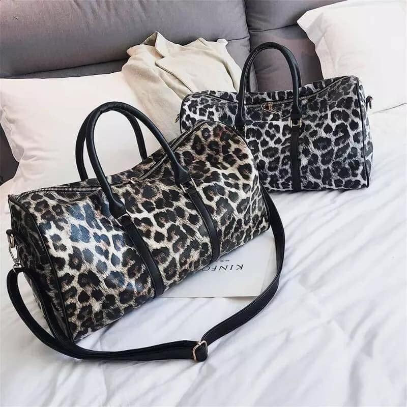 Weekender bag- Grey Leopard