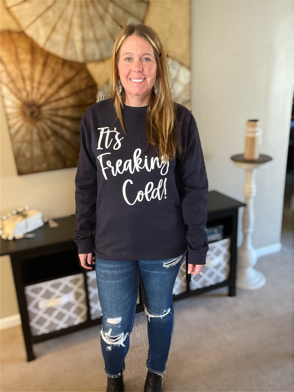 It’s Freaking Cold Navy Sweatshirt