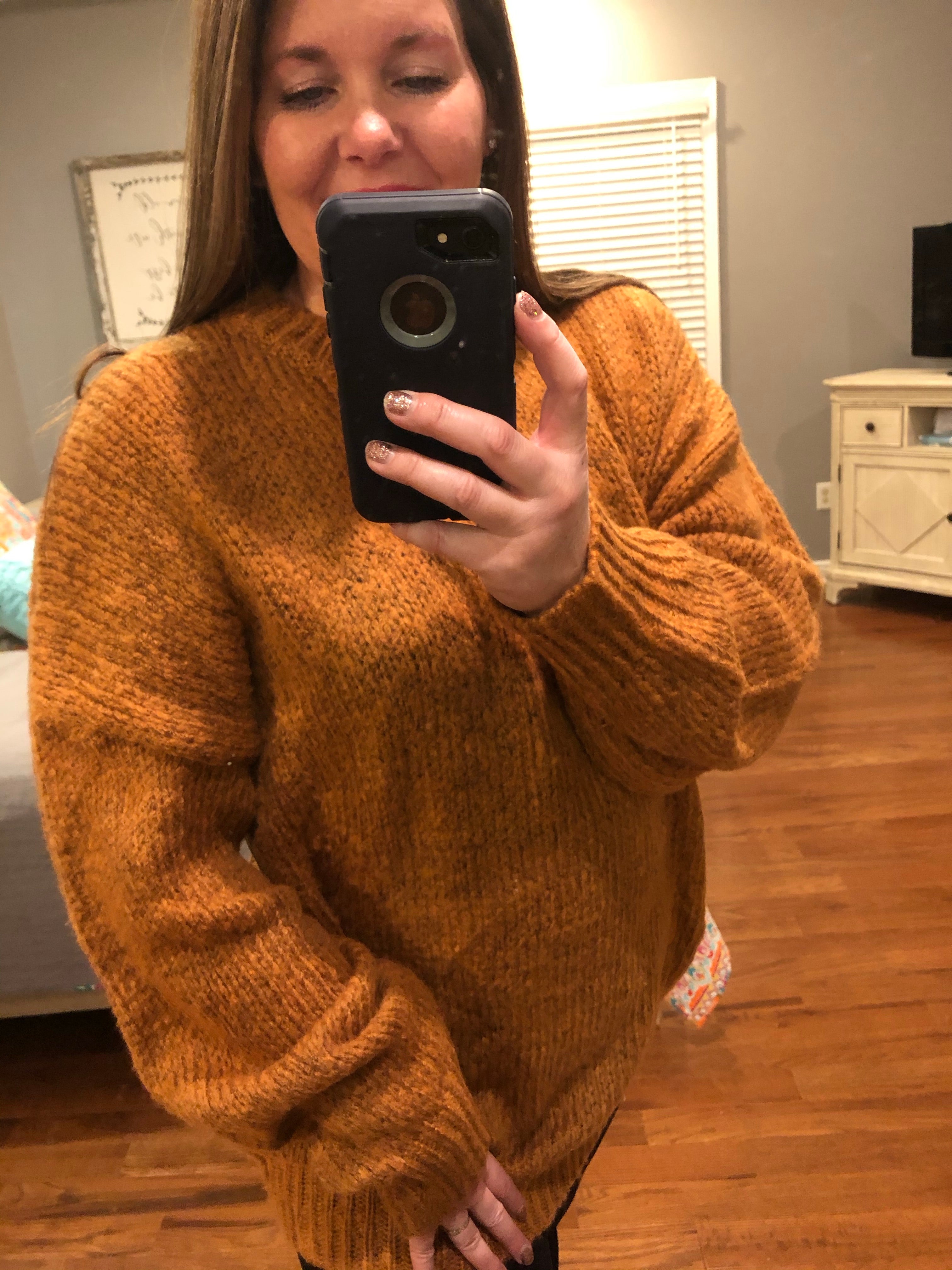 Rust sweater tunic
