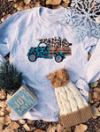 Leopard truck and tree long sleeve tee