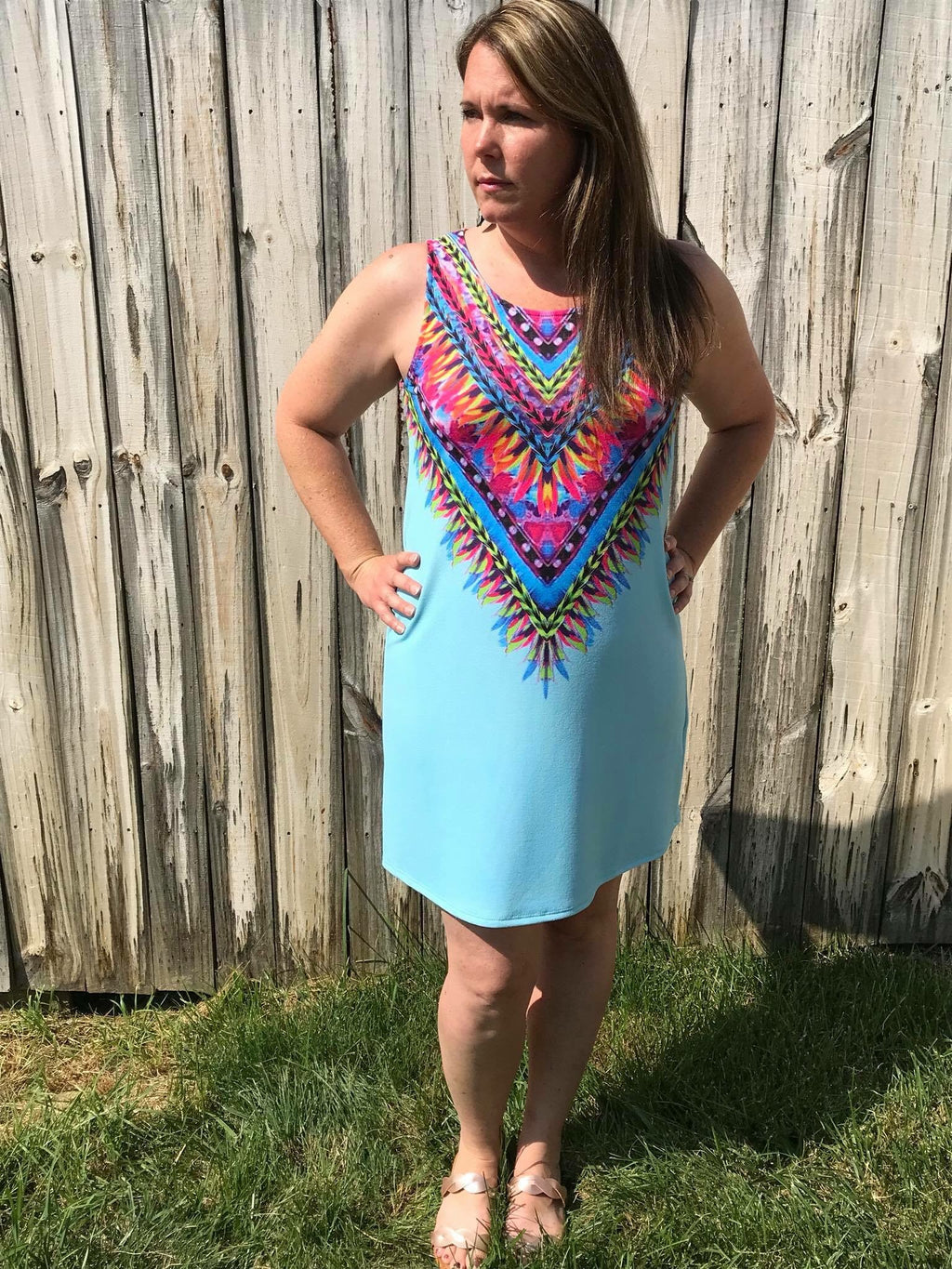 Blue Tribal Dress