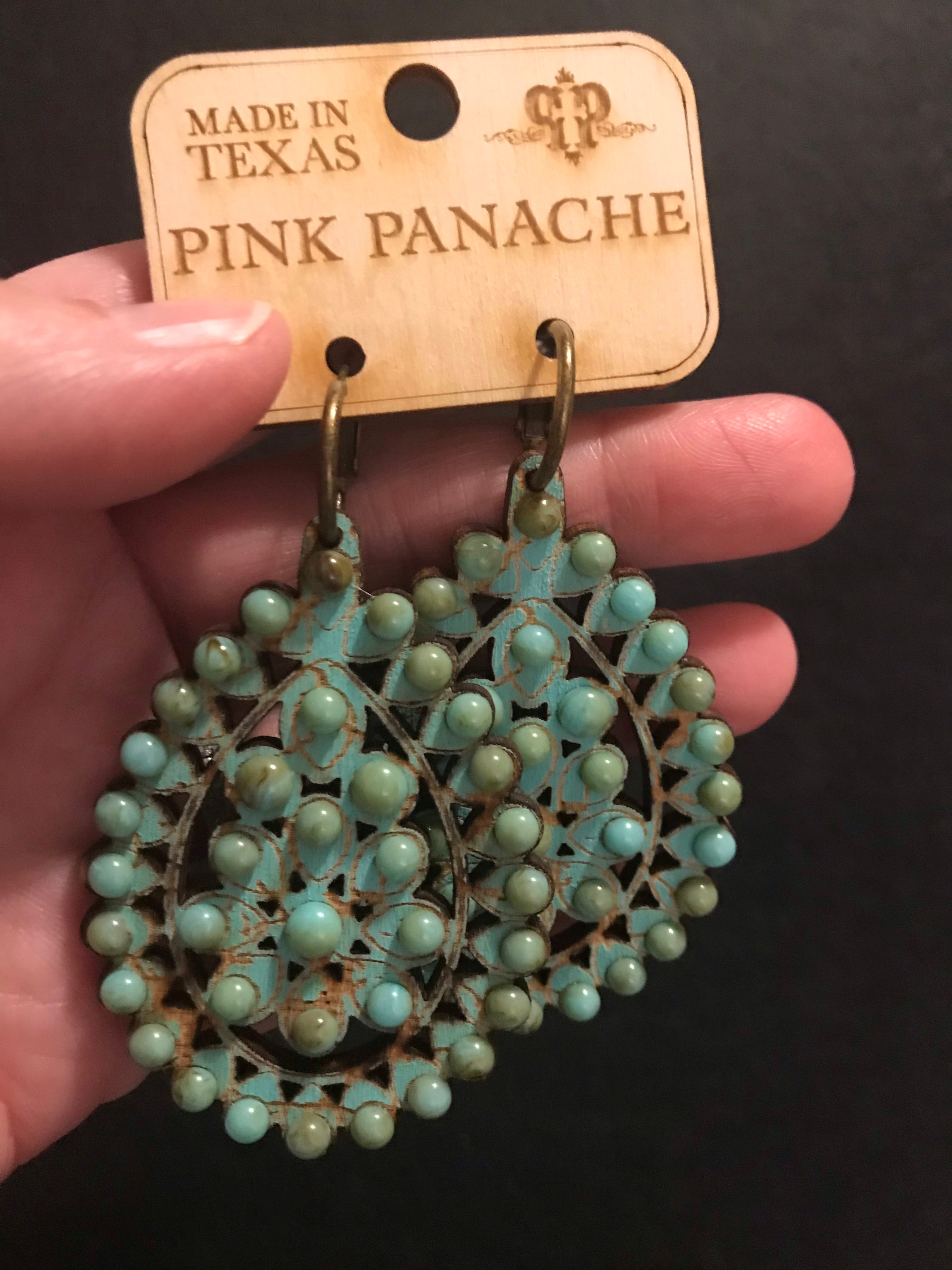 Santa Fe Turquoise Pink Panache Earrings