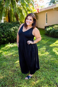 Black sleeveless  jumpsuit