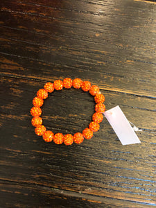 Orange bling stretch bracelet