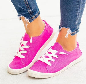 Fuchsia comfort sneakers