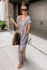 The Jessica leopard print maxi dress