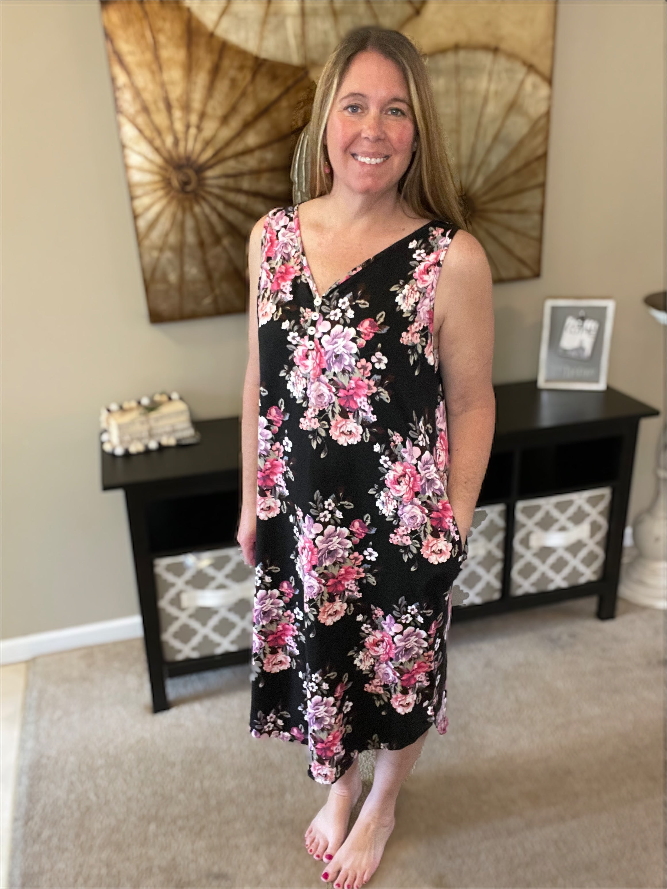 Black Floral Dress